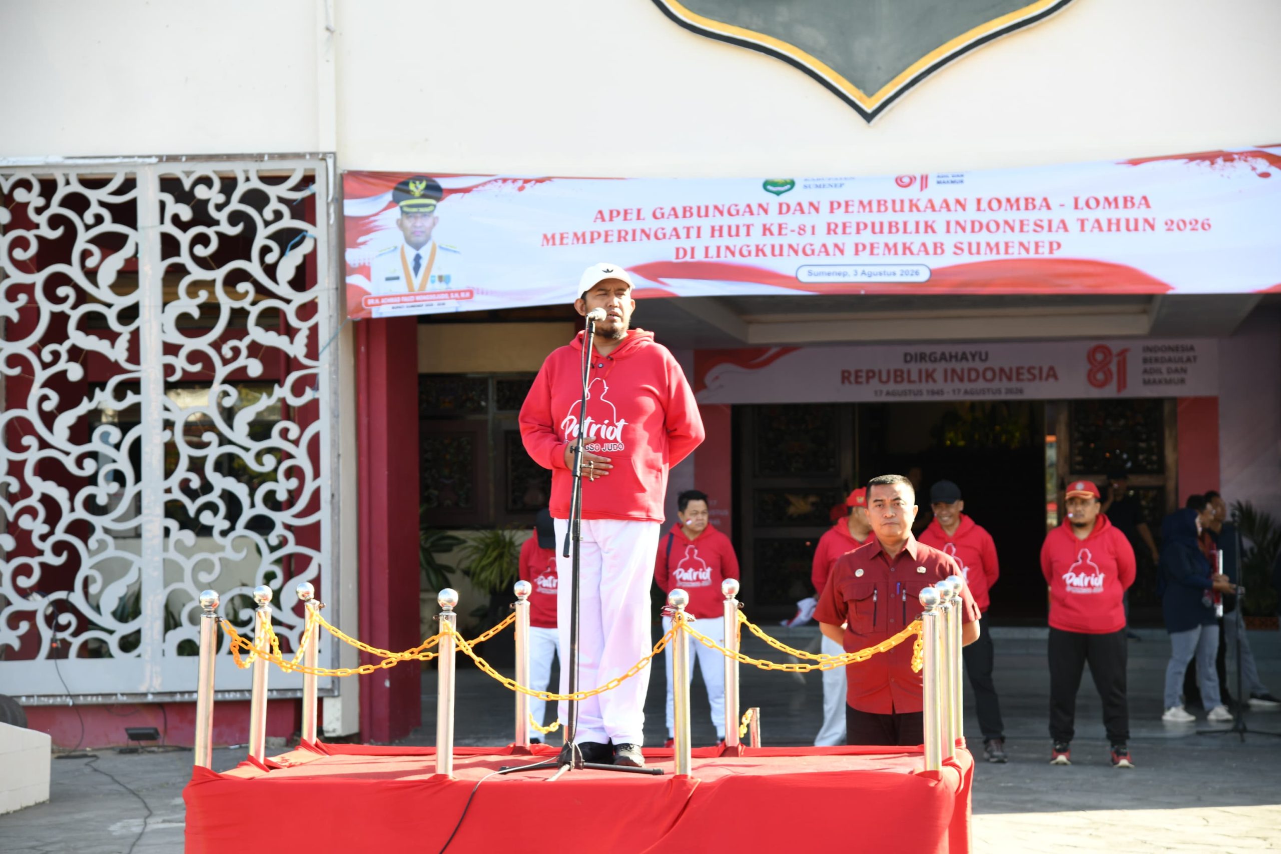 Bupati Sumenep Pimpin Apel Gabungan dan Pembukaan Lomba2 Memperingati HUT RI Ke-81