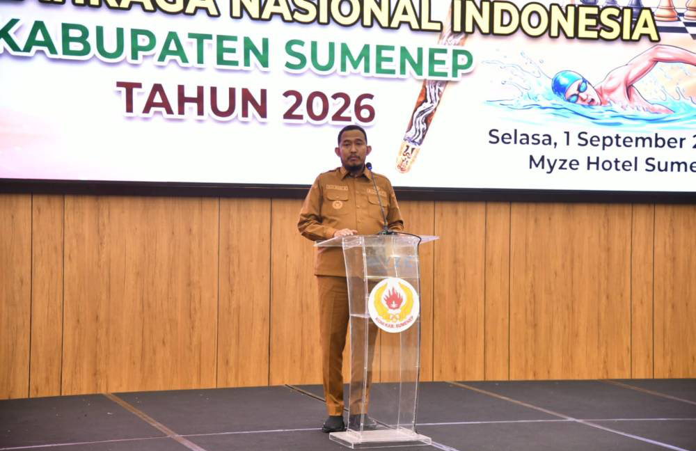 Pesan Bupati Sumenep :pengurus KONI Sumenep agar meminta seluruh Cabor melakukan pembinaan atlet secara berkelanjutanÂ